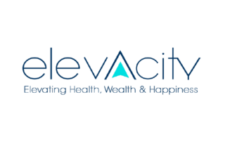 Direct Sales Company Elevacity logo with Elevating Health, Wealth & Happiness tagline